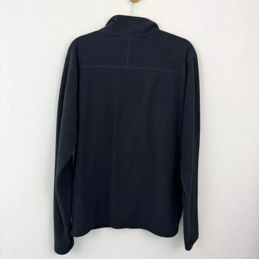 The North Face Mens Quarter Zip Fleece Jacket Size L Fall Outdoor Active Black